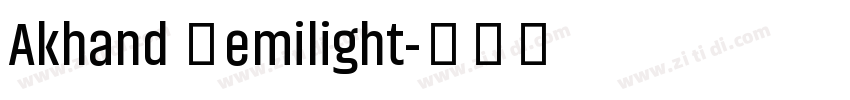 Akhand Semilight字体转换
